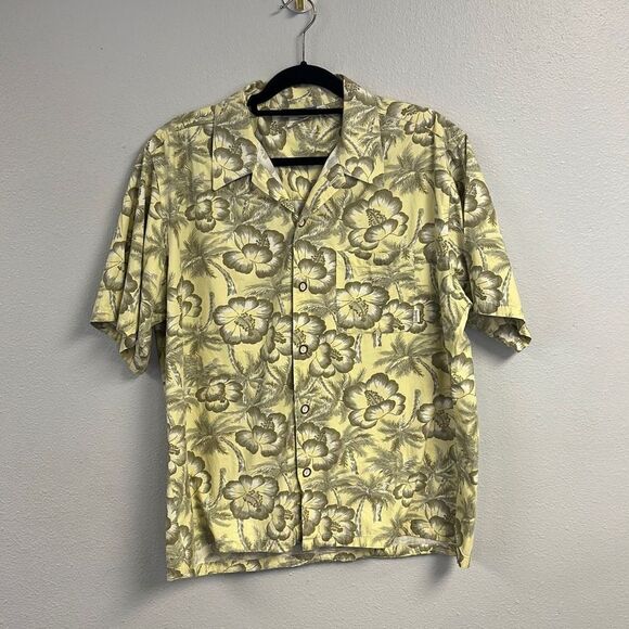 Vintage 90s Billabong Men's Tropical Floral‎ Short Sleeves Buttons Up Shirt L - Picture 1 of 8
